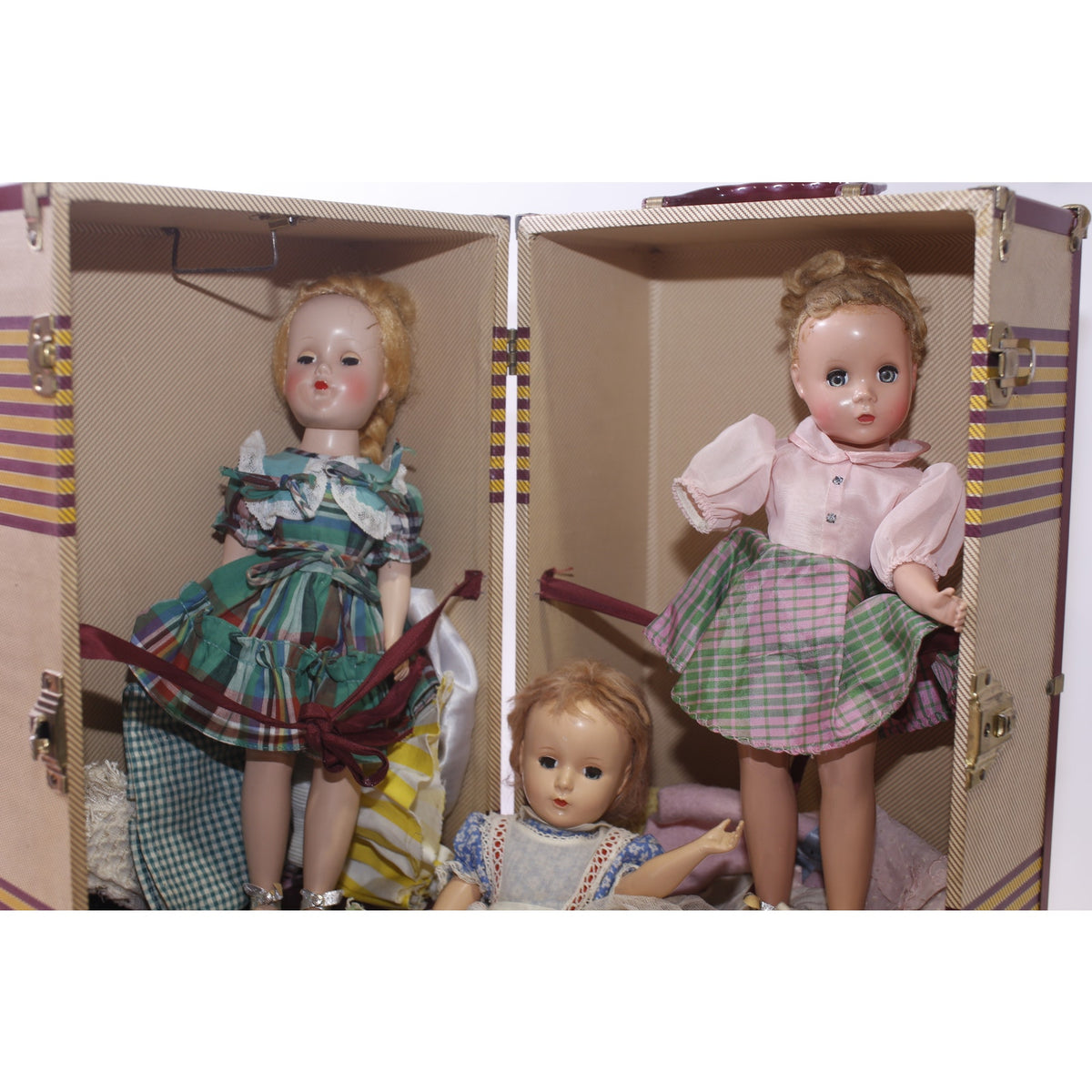 1950s, Madame Alexander, Ideal Tony, Doll Lot, Trunk, Clothing, Carry Trunk, Vintage, ~ 260112-WH 1377