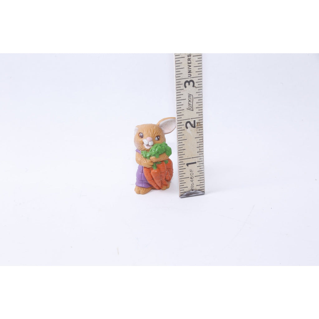 Avon Bunny, Rabbit, Carrot, PVC Figure, Purple Suit, 2", Toy, Miniature, Collectible, Vintage, ~ 70
