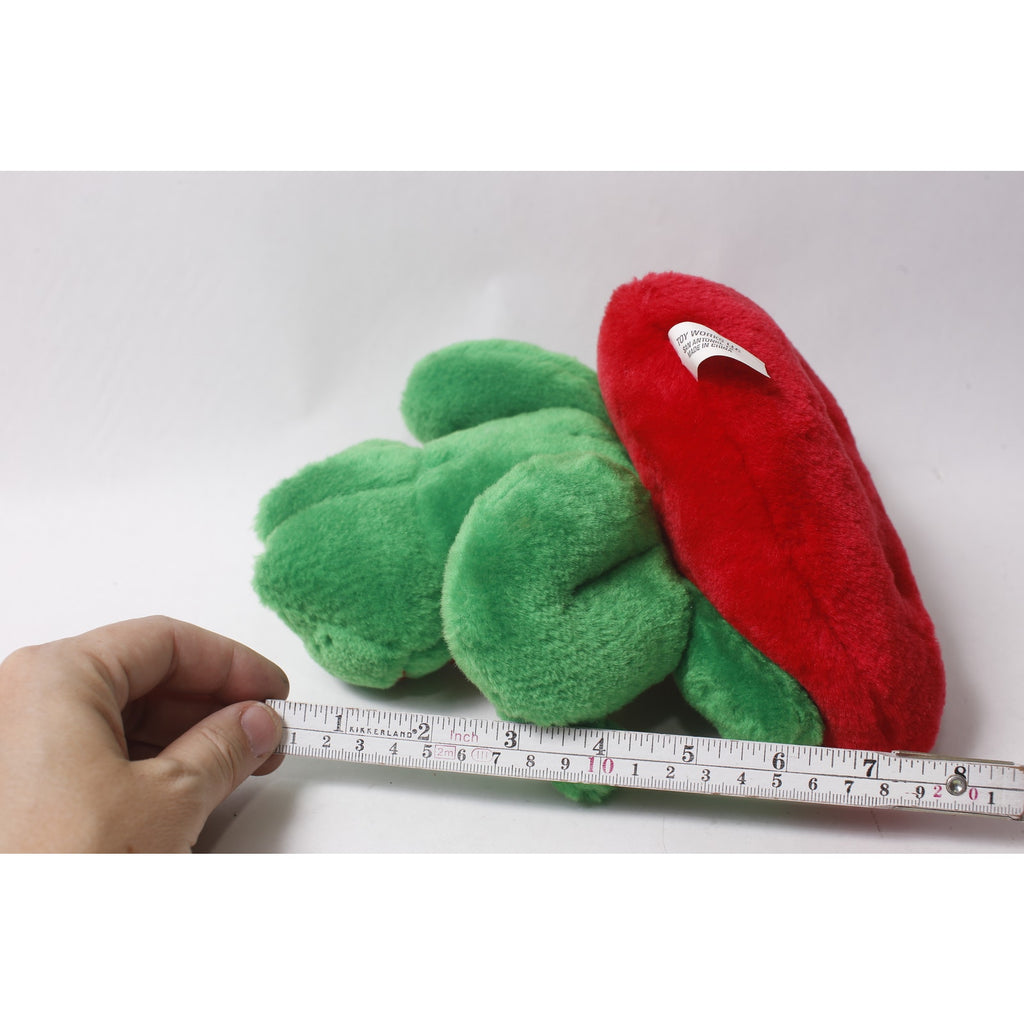 80s Toy Works Frog Sitting on a Red Heart Plush Romantic Gift Idea ~ 260817-WH 1014