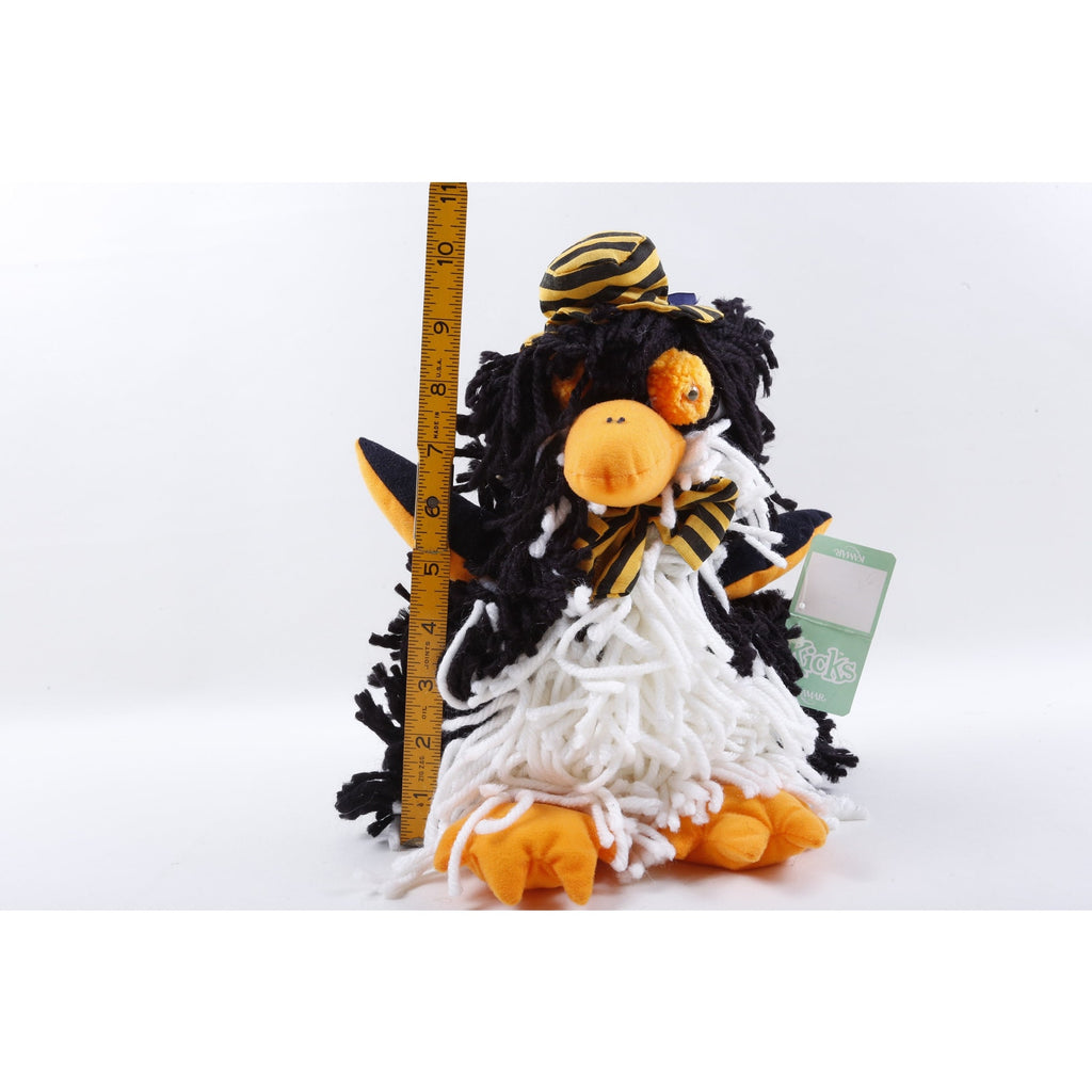 Kamar, Production Sample, Kicks Penguin Yarn Bird, White Blacklush, Stuffed Animal, Vintage, ~ 777