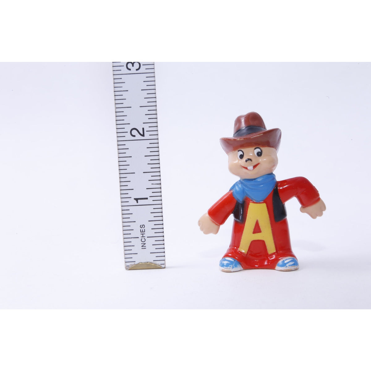 Alvin and the Chipmunks, Alvin Seville, Toy, Little, PVC Figure, Red Outfit, Hat, Movie Character, Collection, Vintage, ~ 20-02-37