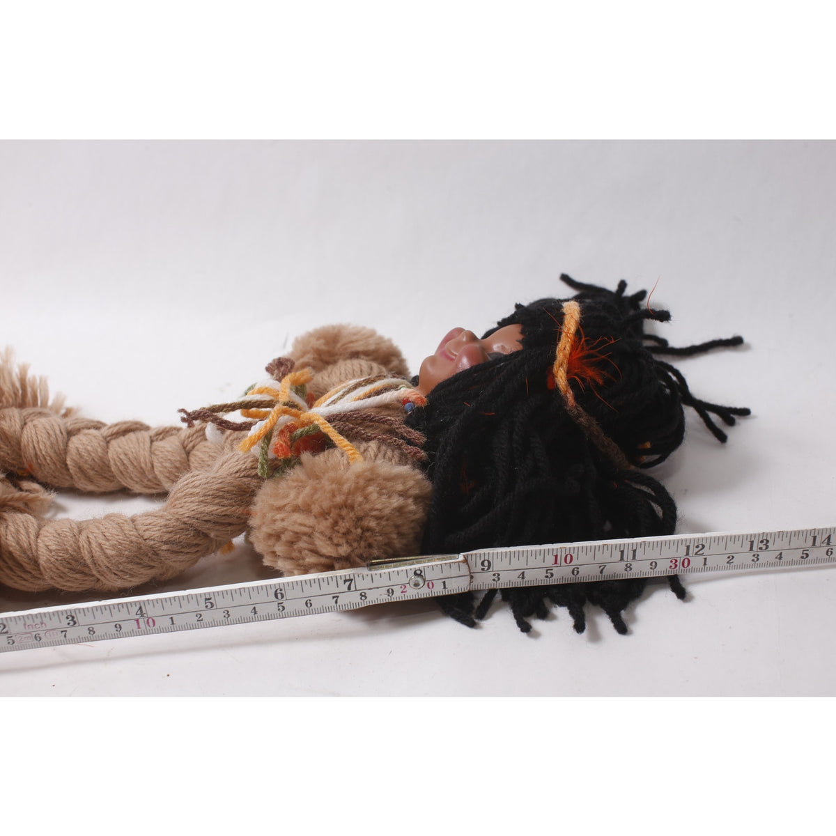 Native American-style Soft Yarn Doll 12" Figure Folk Art ~ 260907-WH 1142