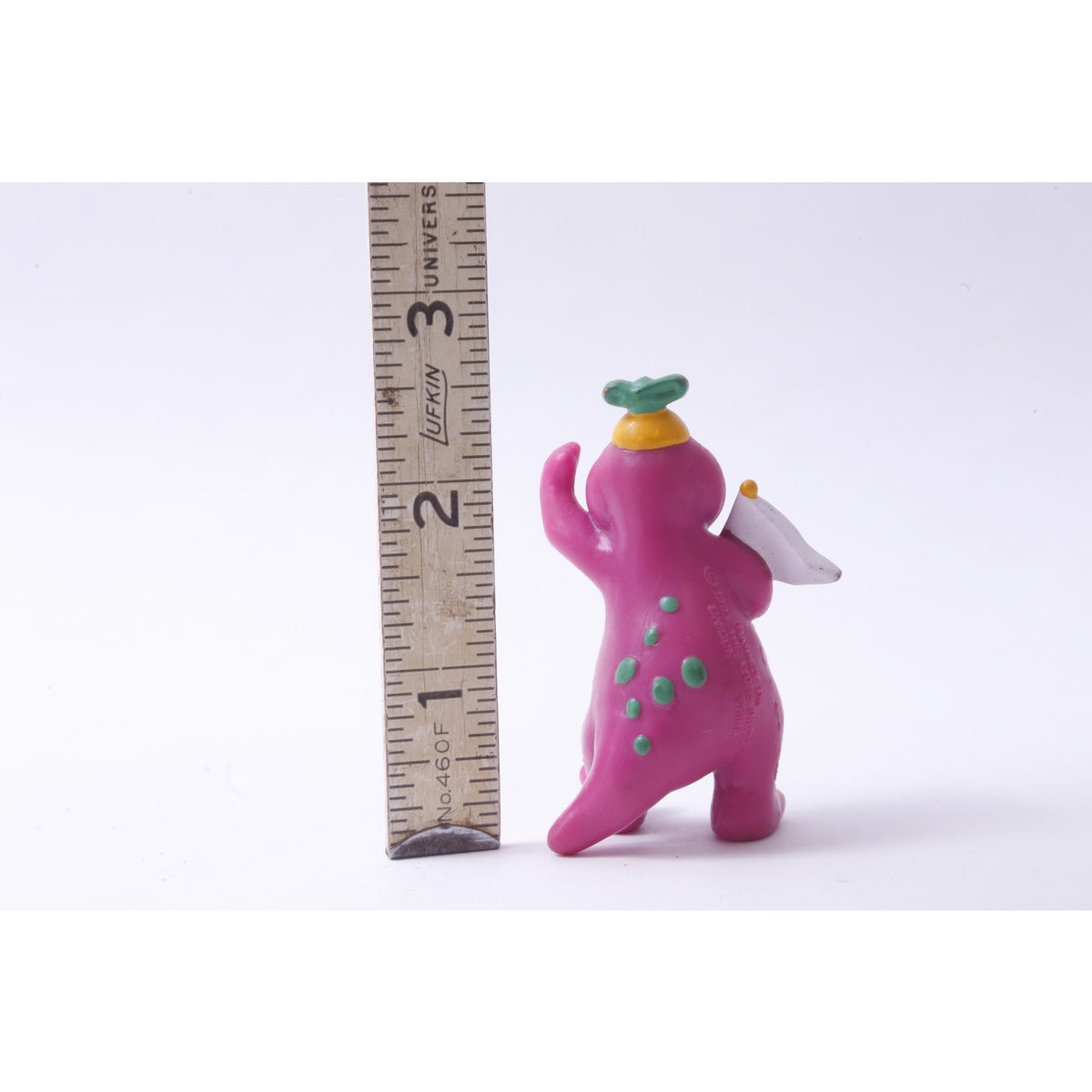 Barney, Purple Dinosaur, 2 1/2", PVC Figure, 1993, Lyons Group, Go Flag, Fantasy Animal, Toy, Vintage, Collectible, ~ 20-01-597