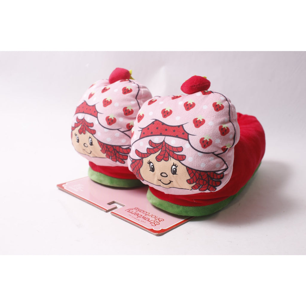 Strawberry Shortcake Slippers 3D Plush Women's Red and Pink Home Footwear ~ 260304-WH 1028