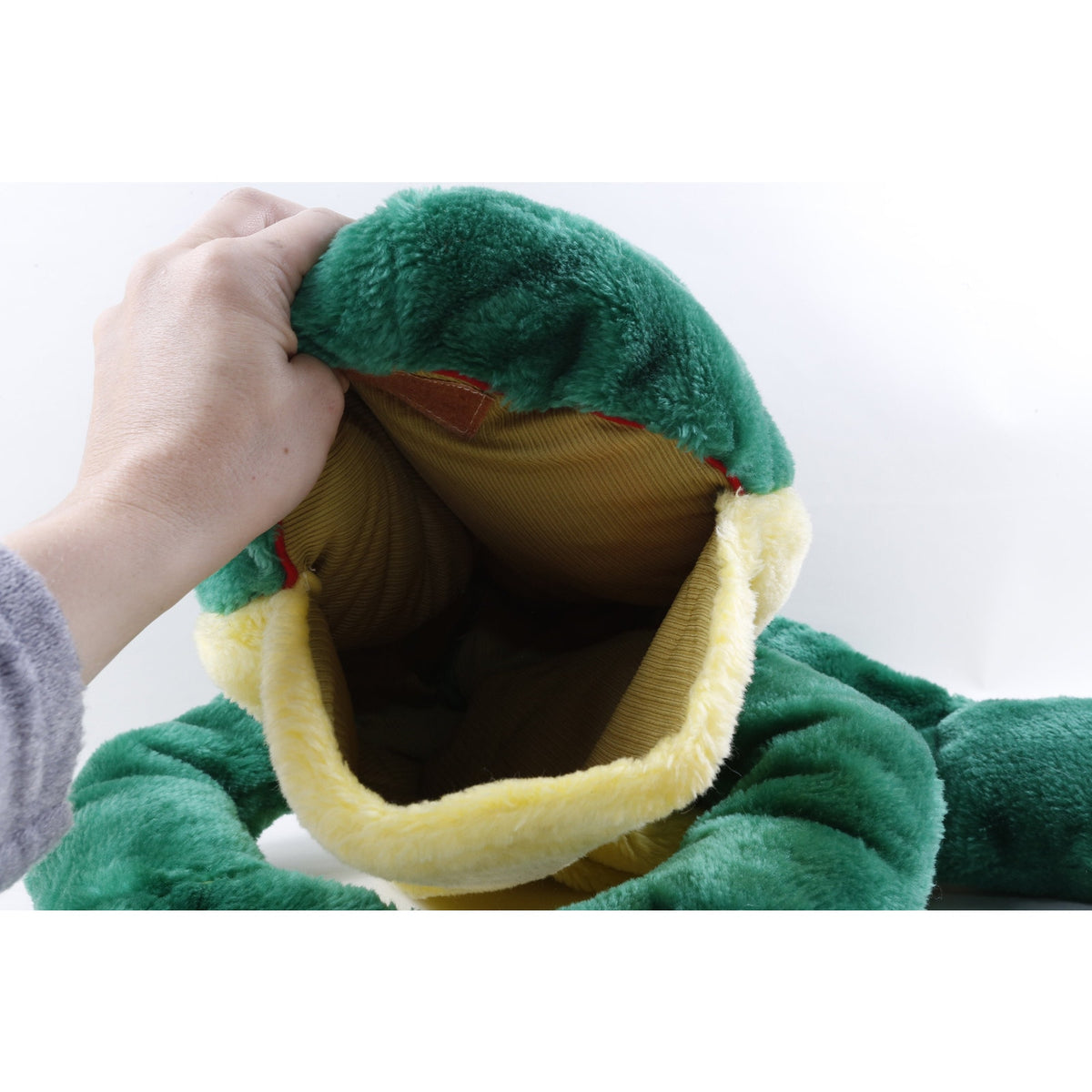 Kamar, Pajama Bag Sleepover Sample, Mouth opens Floppy Frog, Green Yellow, Soft, Plush, Toy, Stuffed Animal, Vintage ~ 20-01-930 898