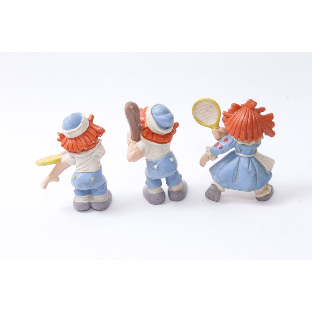 Raggedy Ann And Andy, Kids, Friends, Playing, Sports, PVC Figures, Set, Bobbs-Merrill, Characters, 3", Toy, Collectible, Vintage,~20-01-1166