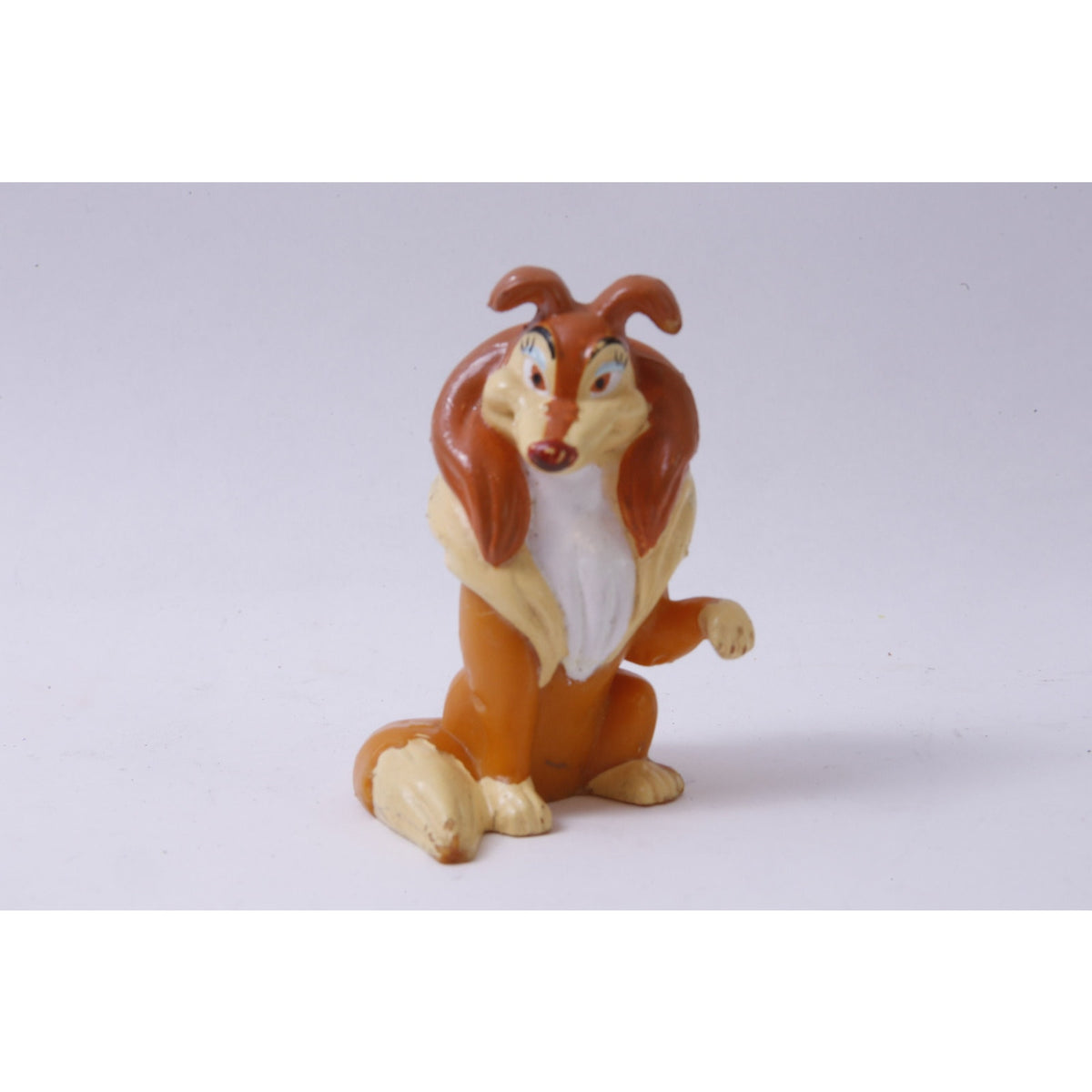 All Dogs Go To Heaven, Flo, Collie, Dog, Female, Sitting, PVC, 2 3/4", Figure, Animal, Miniature, Toy, Vintage