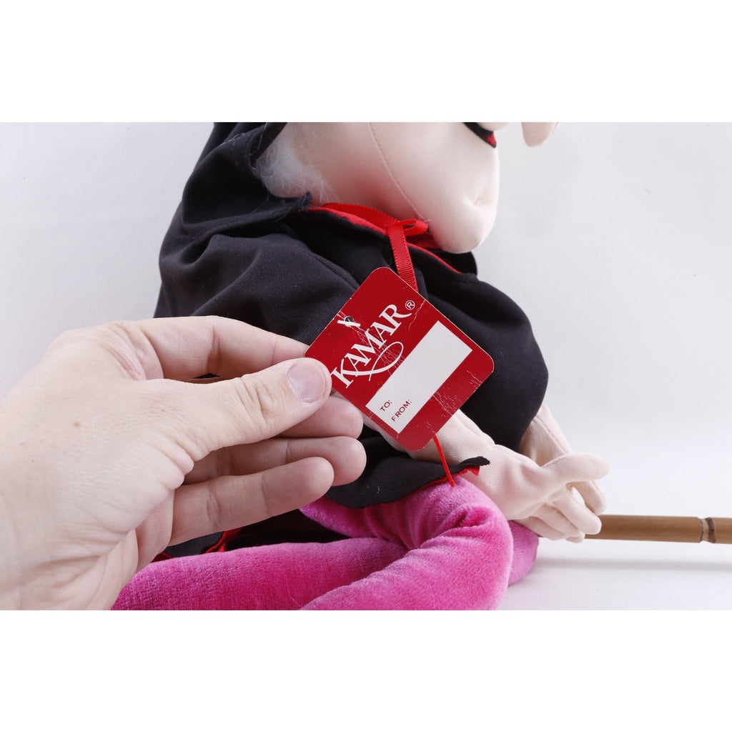 Kamar Rare Sales Sample OOAK Goolash Witch Halloween 0024 Soft Plush Toy Black Costume Broom ~ 927