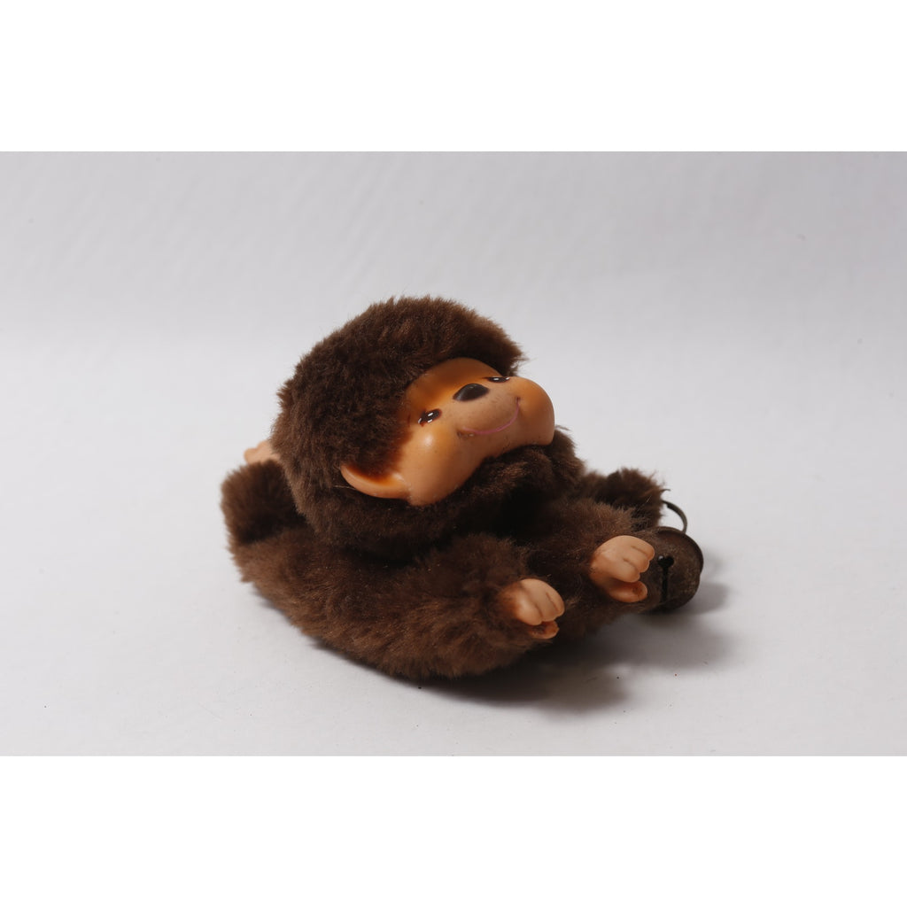 1970s Sekiguchi Monchhichi Brown Plush Hanging Monkey w a Bell ~ 260826-WH 1314
