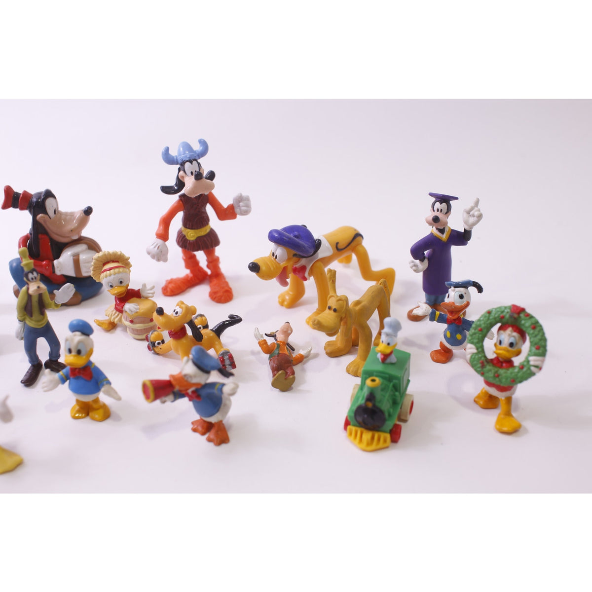 Disney, Donald Duck, Goofy, Pluto, Small, PVC Figure, Lot, Vintage, Toy, ~ 251222-WH 871