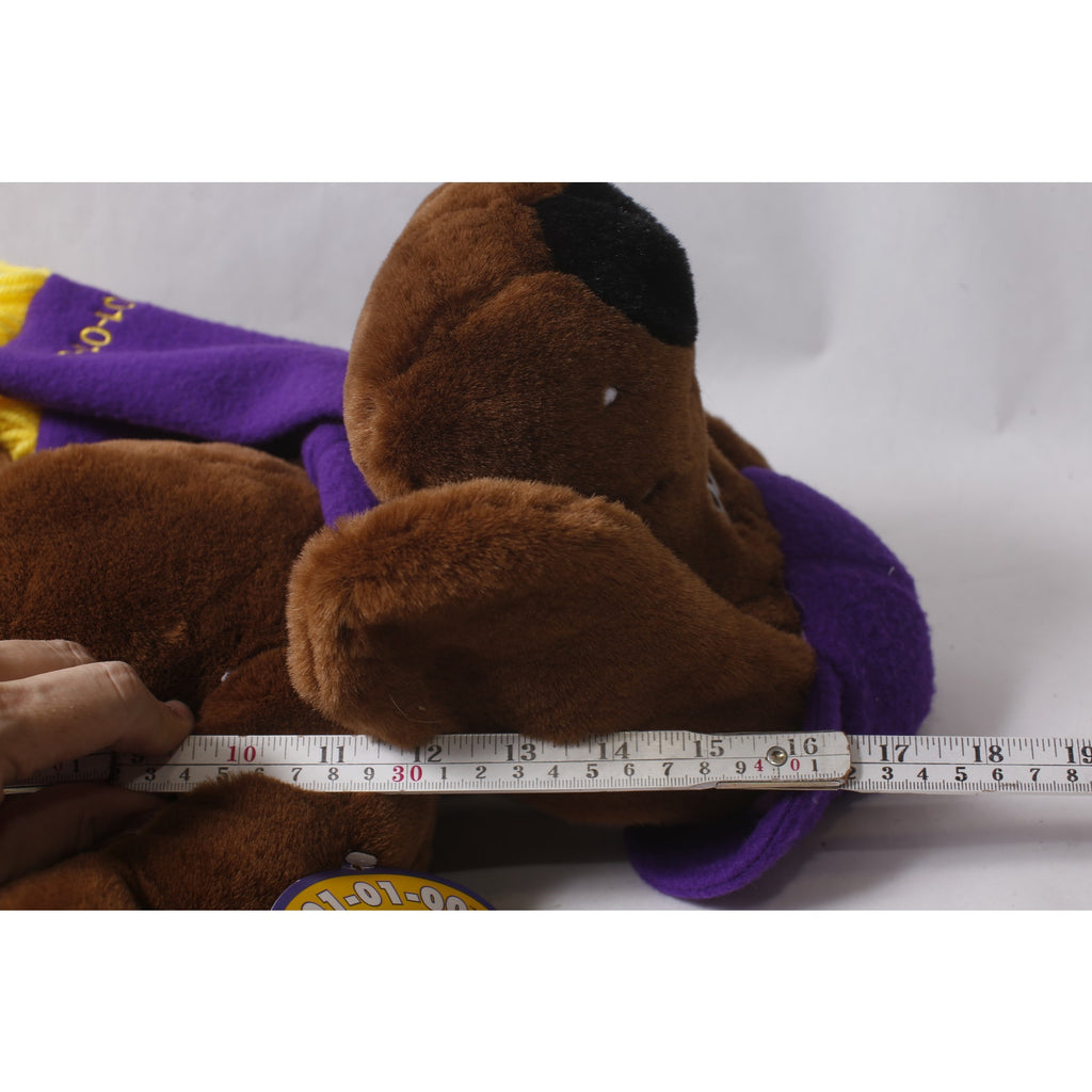 2000 Millanimals Mugsy the Mutt Large Plush Dog w Purple Skarf ~ 260914-WH 1388