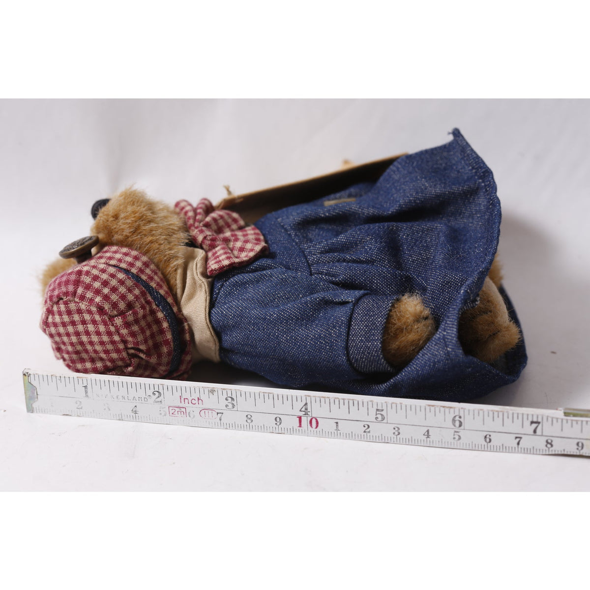 Boyds Bears Eleanor Plush Teddy in Denim Dress w Tag ~ 260427-WH M-15-02
