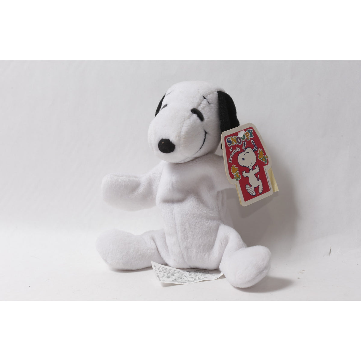 90s Peanuts Snoopy Small Beanie w Tag Collectible Stuffed Animal ~ 260907-WH 351