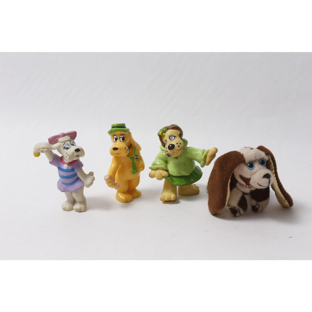 1980s Tonka Pound Puppies PVC Figure Lot w Tiny Tag-Along ~ 260902-WH 1133