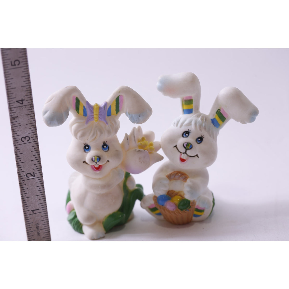 PVC Lot 1992, Crayola, Bunny, PVC Figures, Hollow, Easter PVC Figure, Vintage, Toy, Collectible, , 250605-WH 301