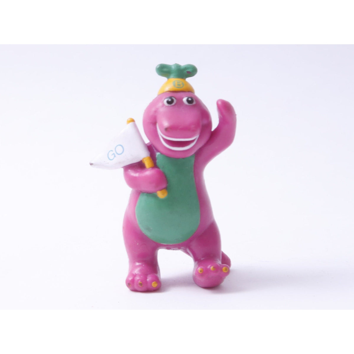 Barney, Purple Dinosaur, 2 1/2", PVC Figure, 1993, Lyons Group, Go Flag, Fantasy Animal, Toy, Vintage, Collectible, ~ 20-01-597
