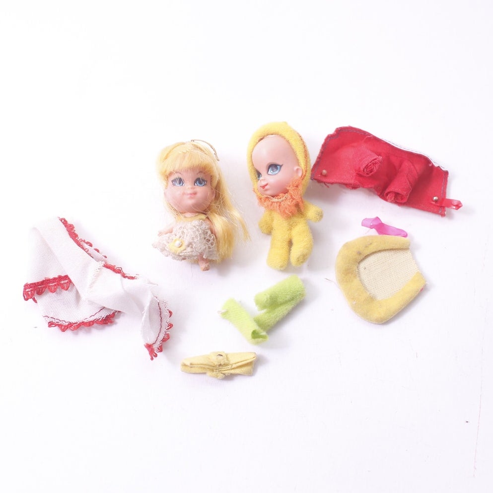 1960s, Liddle Kiddles, Honeysuckle, Lucky Lion, Kologne Kiddle, Mini Doll, Mattel, Vintage, ~ 250604-WH 211