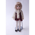Vintage Plastic, Jesco 1983 Doll wearing Red Jacket with White Lace, Blonde, 10 inches Collectible, Displayable, ~ 240912-WH 1230
