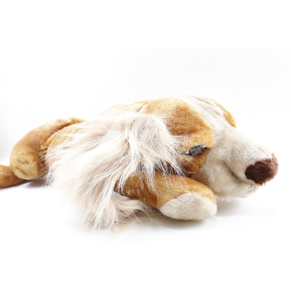 Large Dog Kamar, Rare, Prototype, Sample, OOAK, hand made, Duster, Style 6442, Orange White, Soft, Plush, Stuffed Animal M-01-09
