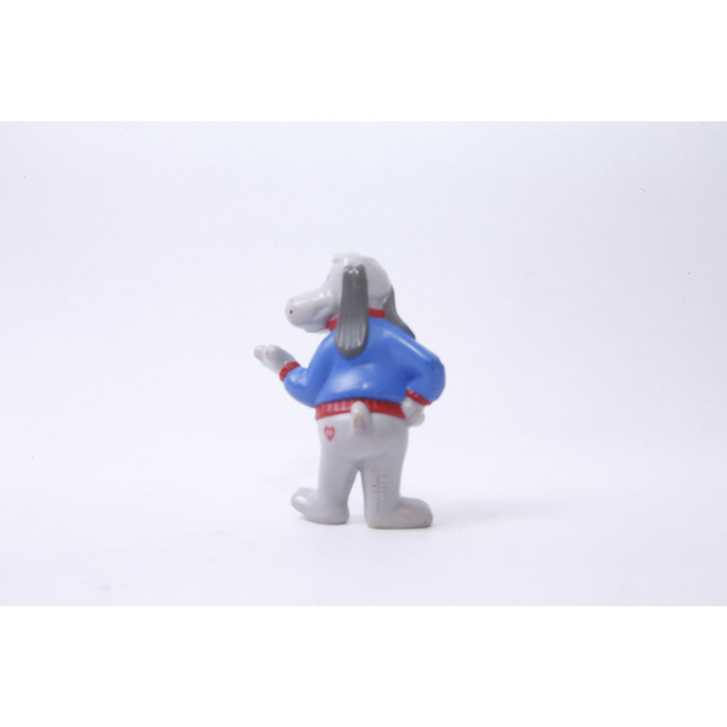 Tonka, Pound Puppies, Coolar, Dog, PVC Figure, 2 1/2", Miniature, Standing, Blue Jacket, Toy, Vintage, Collectible, ~ 20-01-683