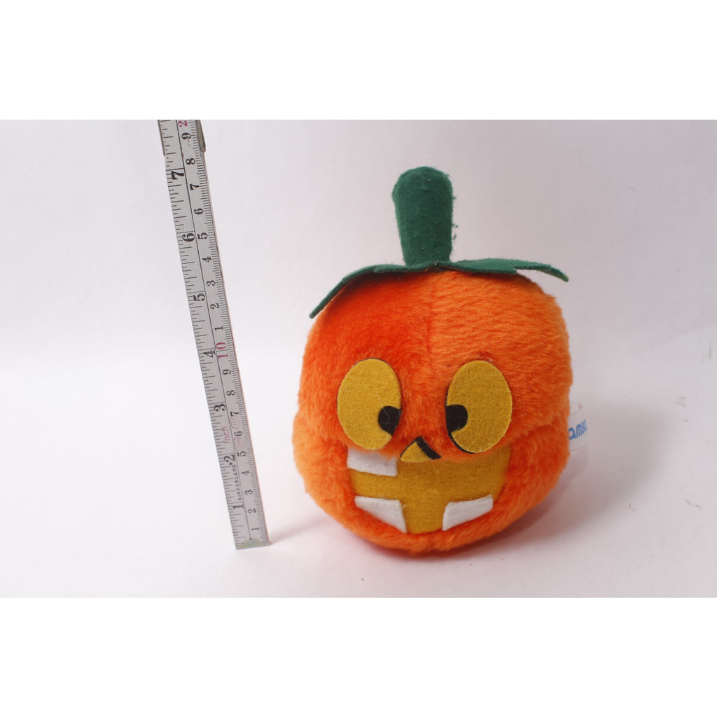 80s Amscan Plush Pumpkin 7" Funny Smiling Halloween Decor ~ 260907-WH 1138