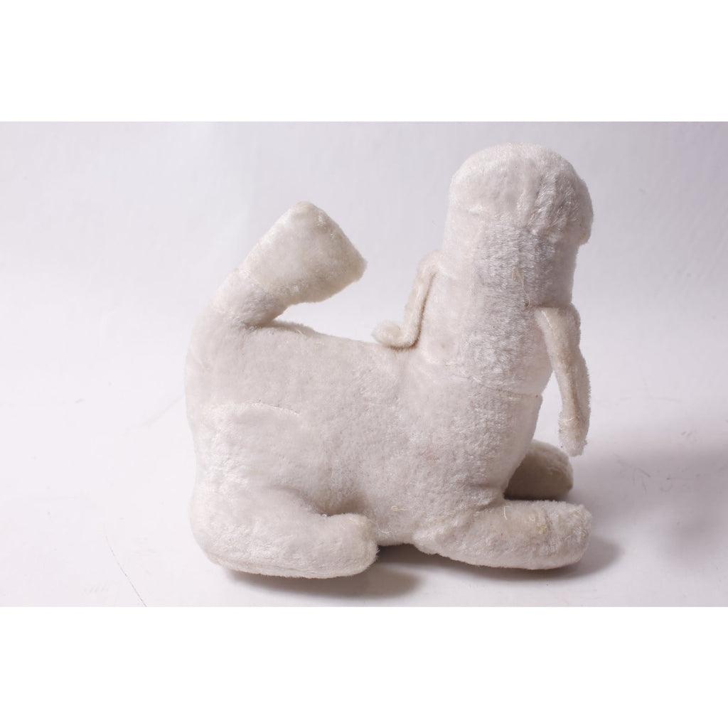 Non Working Vintage 1960s Transistor Radio Plush White Poodle Novelty Collectible ~ 260324-WH 996