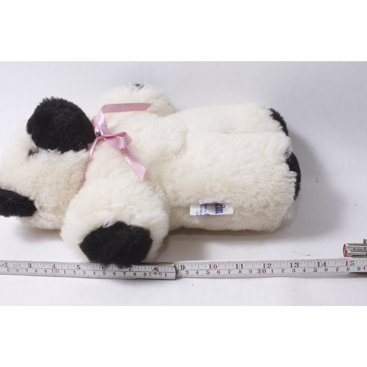 Caribou White and Black Teddy Bear 13" Plush Canadian Made ~ 260914-WH 1199