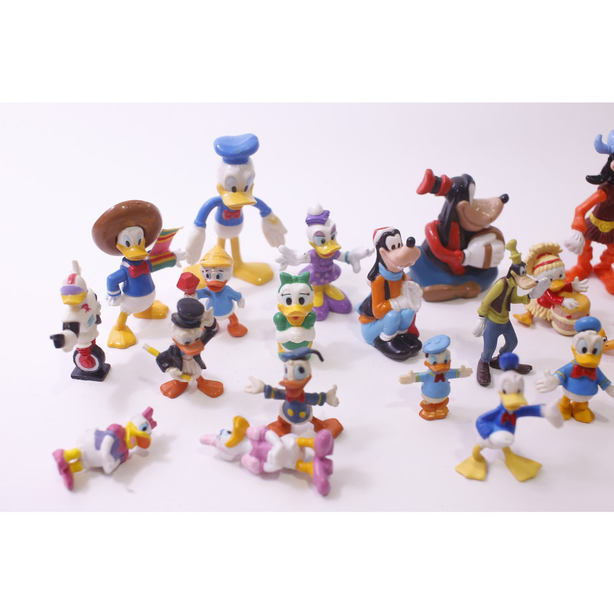 Disney, Donald Duck, Goofy, Pluto, Small, PVC Figure, Lot, Vintage, Toy, ~ 251222-WH 871