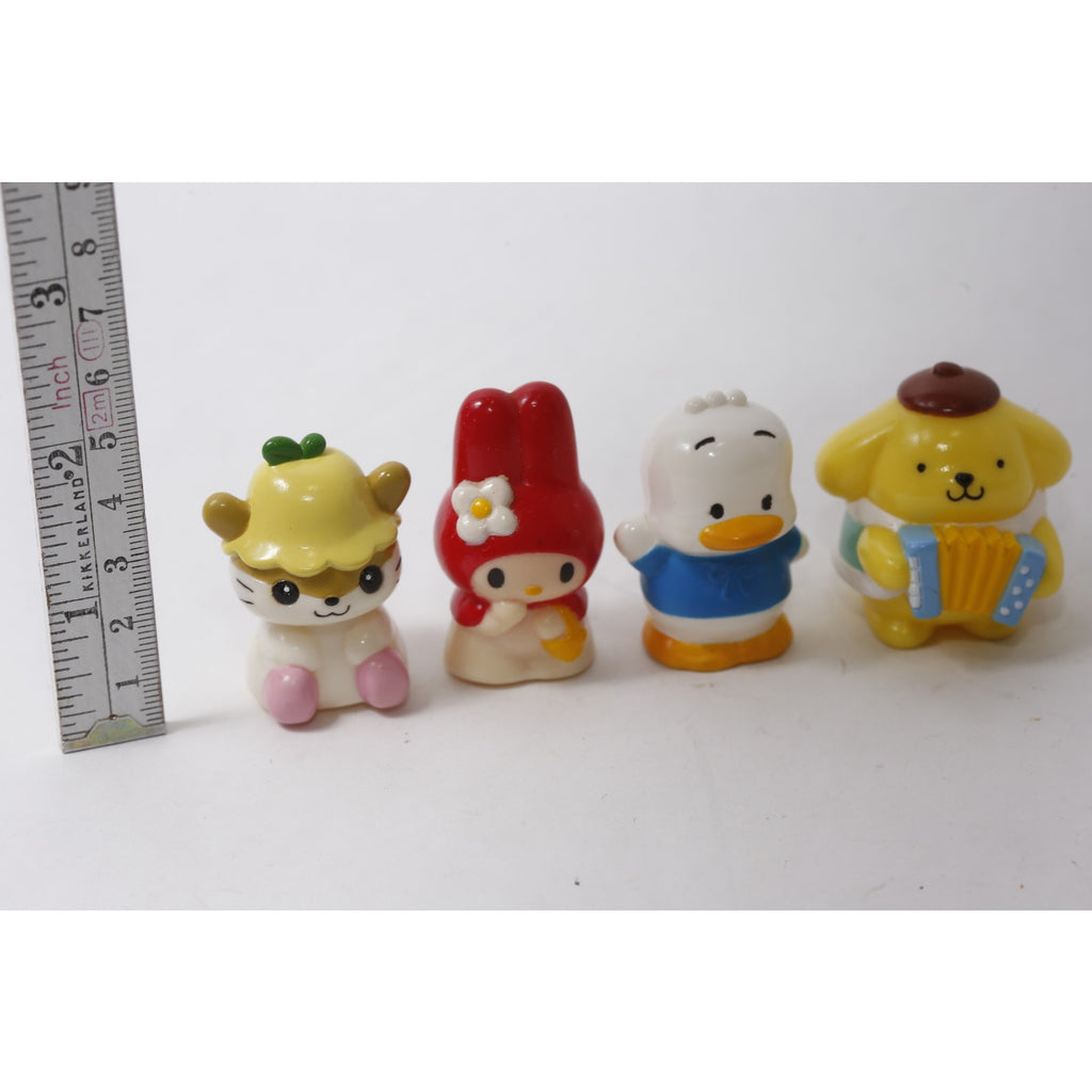 1990s Sanrio Sofubi Lot Kuririn My Melody Pekkle Pompompurin ~ 260828-WH 1347