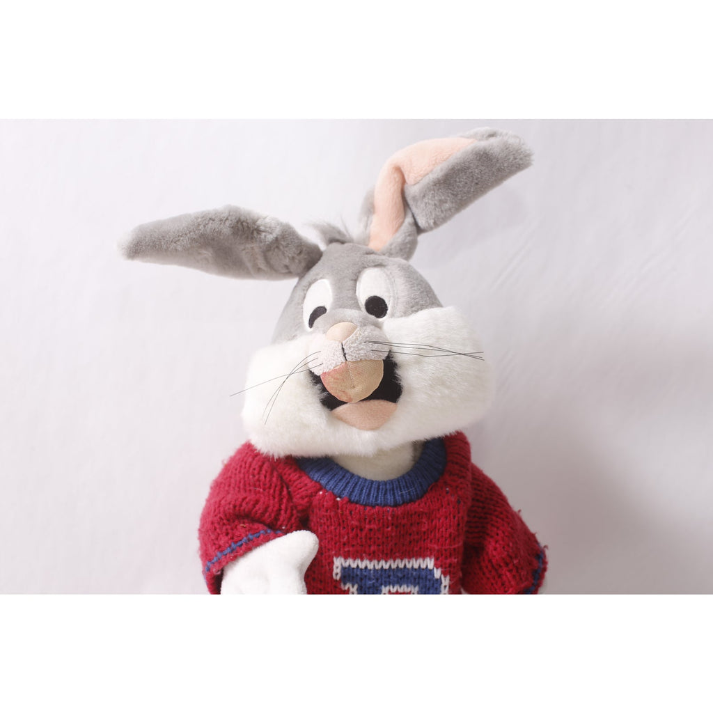 1990s Looney Tunes Bugs Bunny in Red Sweater Plush Warner Bros ~ 260423-WH 1095