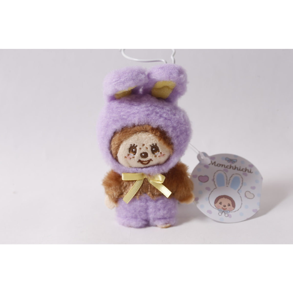 Sekiguchi Monchhichi Purple Bunny Plush Keychain Japan Collectible ~ 260710-WH 1392
