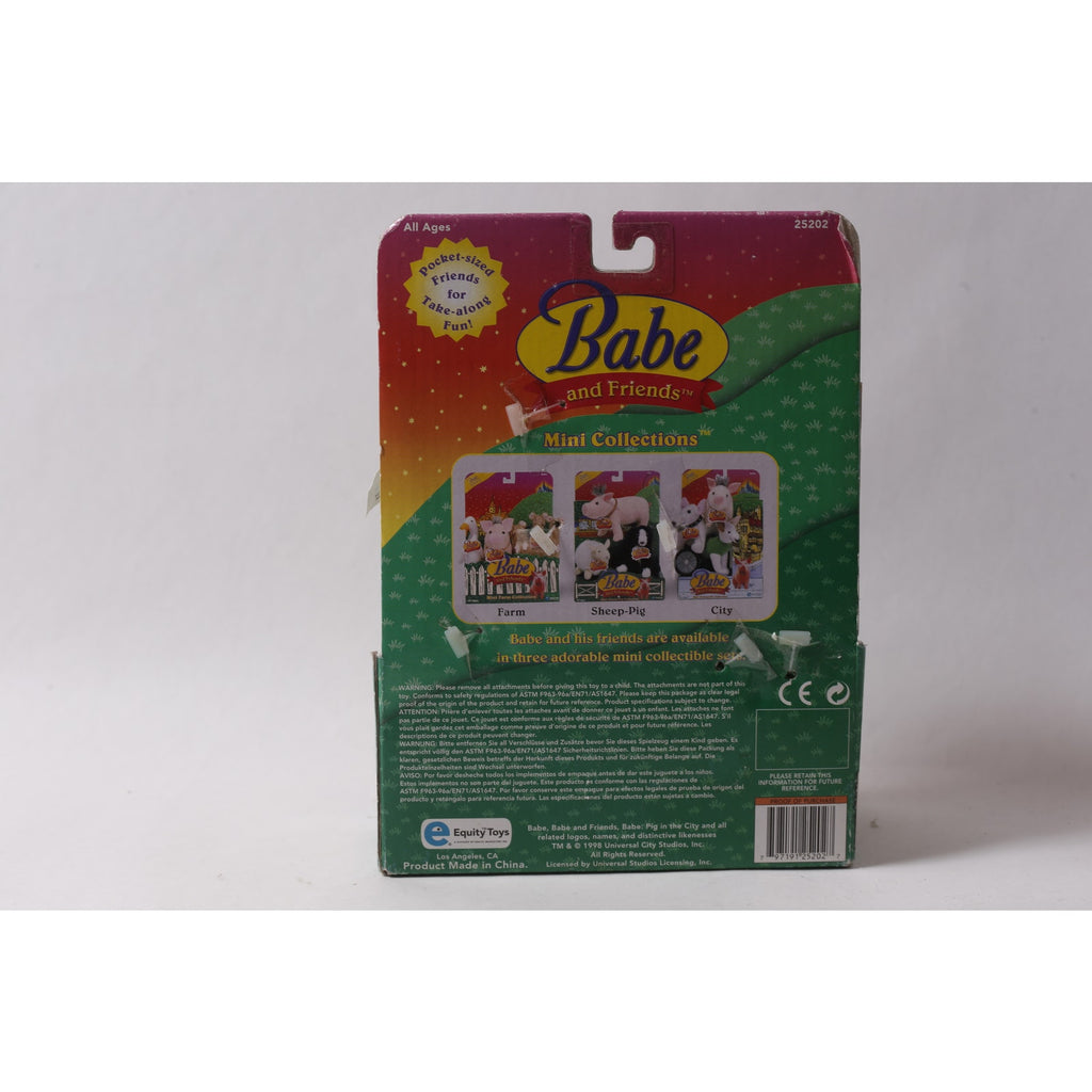 1998 Babe and Friends Sheep-Pig Mini Plush Set by Equity Toys ~ 260812-WH 701