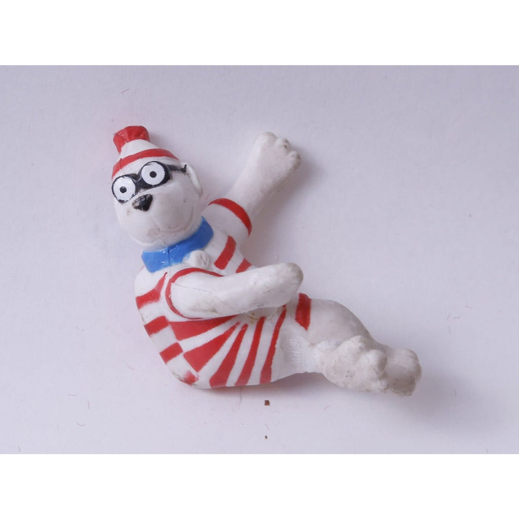 Where's Waldo, Pencil Woof, Dog, PVC, 2", Figure, Painted, Striped Costume, TV Series, Cartoon, Movie, Toy, Vintage, Collectible, ~ M-07-08