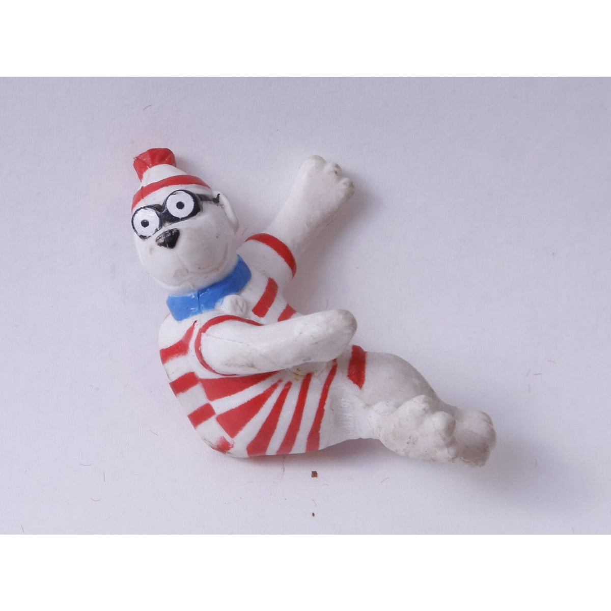 Where's Waldo, Pencil Woof, Dog, PVC, 2", Figure, Painted, Striped Costume, TV Series, Cartoon, Movie, Toy, Vintage, Collectible, ~ M-07-08