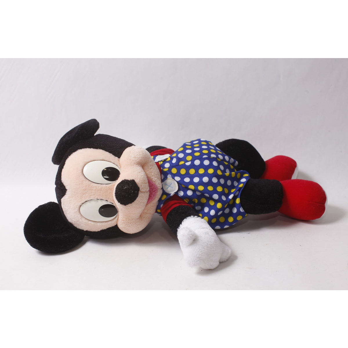 1980s Disney Baby Mickey Mouse 17" Medium Plush in Polka Dot Outfit ~ 260909-WH 971
