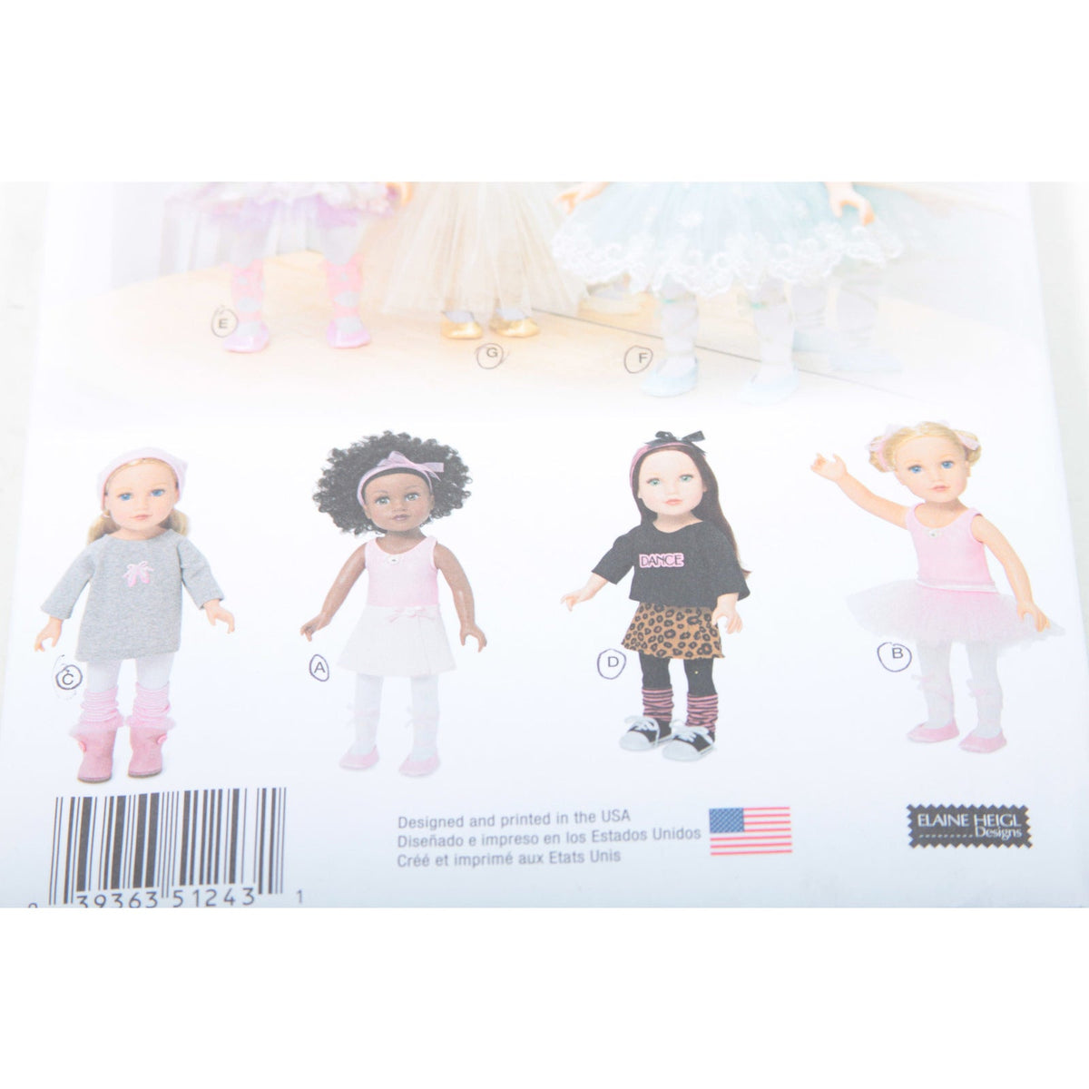 18" Doll Clothing Pattern Simplicity Doll Clothes Design Elaine Heigl Designs Patterns 1243 Vintage Vintage Toys Nostalgia ~ 20-01-108