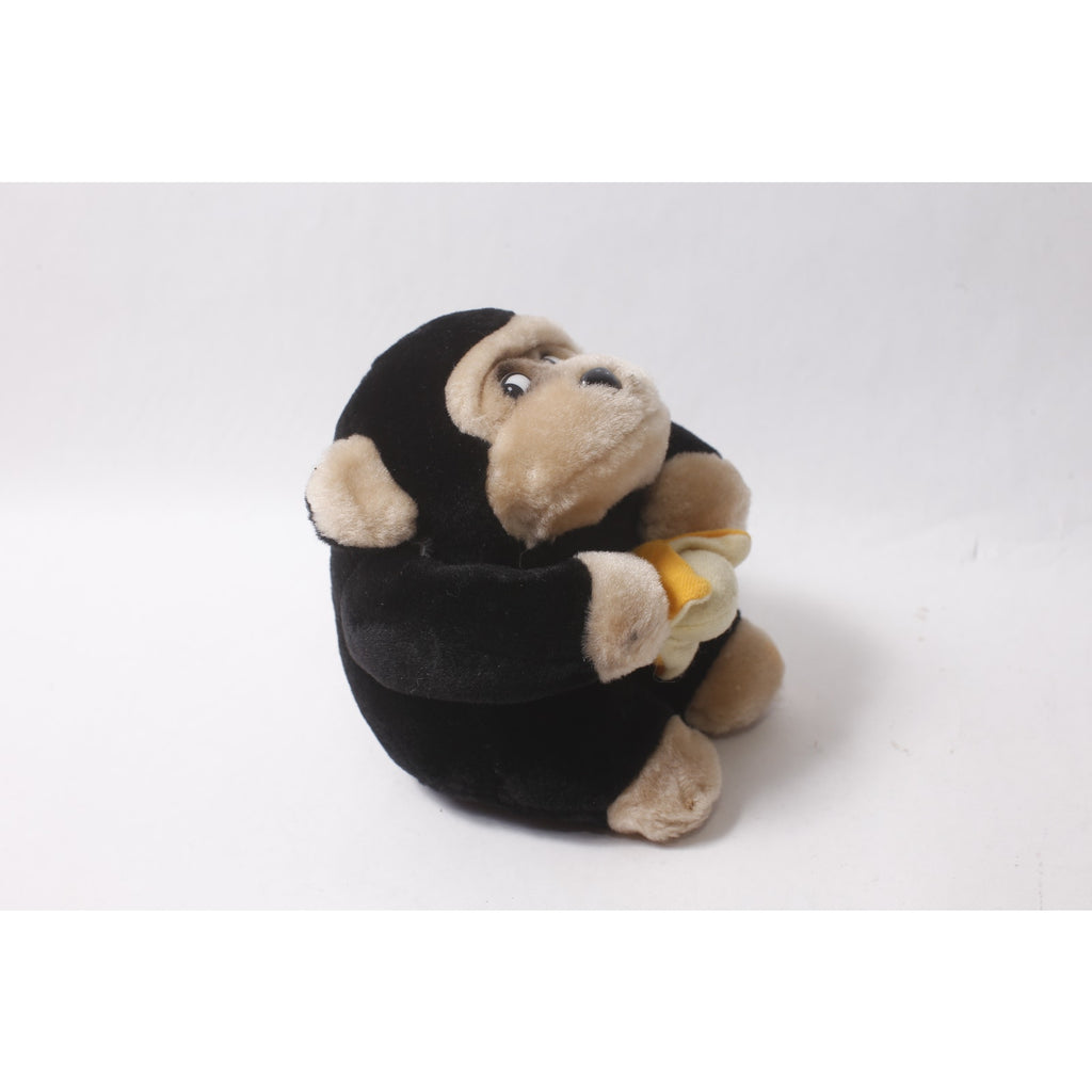 80s Gorilla Vintage Plush Monkey holding a Banana 6" Stuffed Animal ~ 260907-WH 1138