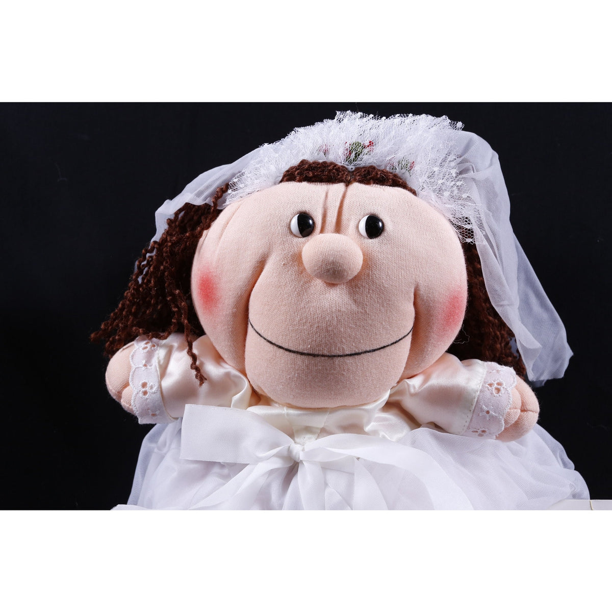 Kamar, Rare, Production Sample, Dressed, Bride, White Dress, Veil, Lace, 1984, Soft, Plush, Doll, Vintage, ~ 113