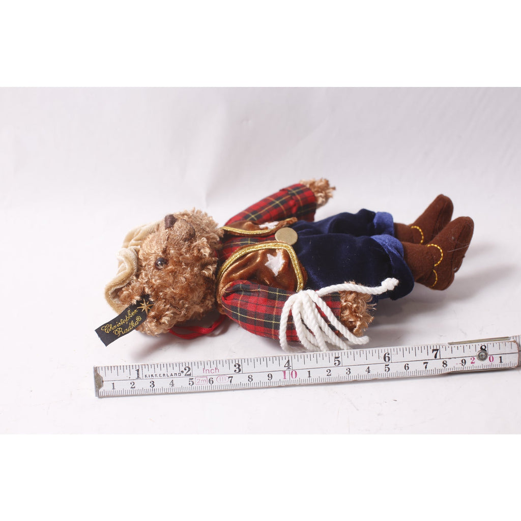 Christopher Radko Teddies Around The World Cowboy Plush Toy Ornament ~ 260415-WH 1076