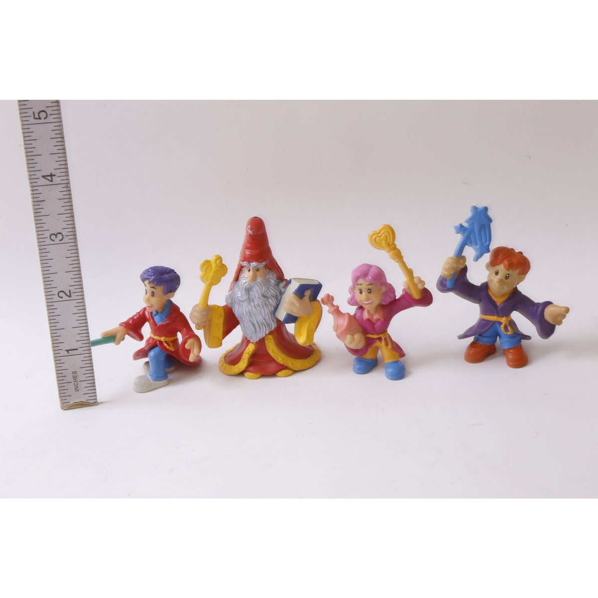Magician, Kids, PVC Figures, Set, Red Outfit, Miniatures, Characters, Toy, Collectible, Vintage, ~221107-EB