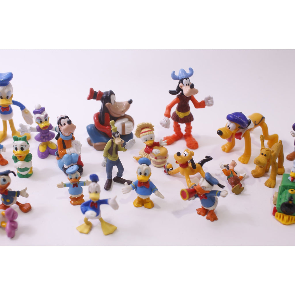 Disney, Donald Duck, Goofy, Pluto, Small, PVC Figure, Lot, Vintage, Toy, ~ 251222-WH 871