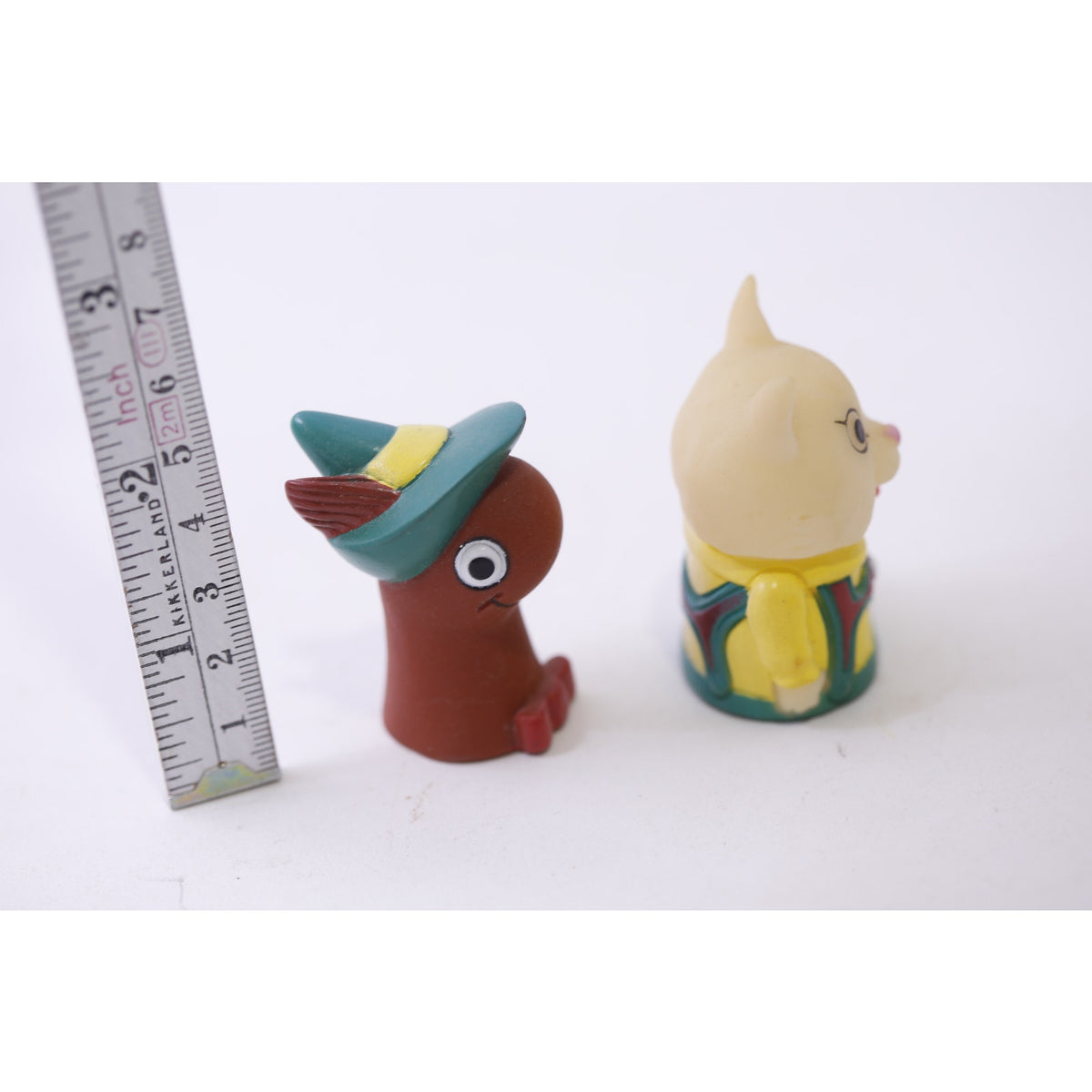 1993 Richard Scarry Finger Puppets Worm and Cat PVC Figures Toy, 251028-WH 289