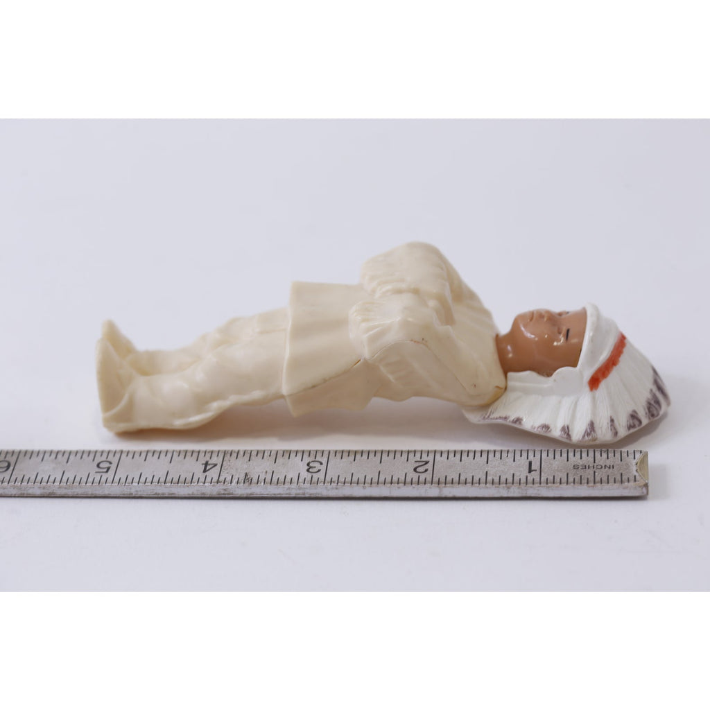Cellophane, Native American, Indian, Chief, PVC Figure, Vintage, Toy, Collectible, , 250125-WH 95