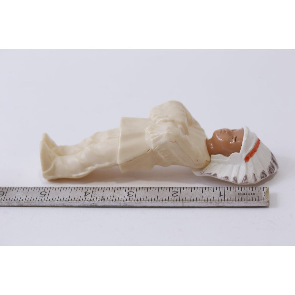 Cellophane, Native American, Indian, Chief, PVC Figure, Vintage, Toy, Collectible, , 250125-WH 95