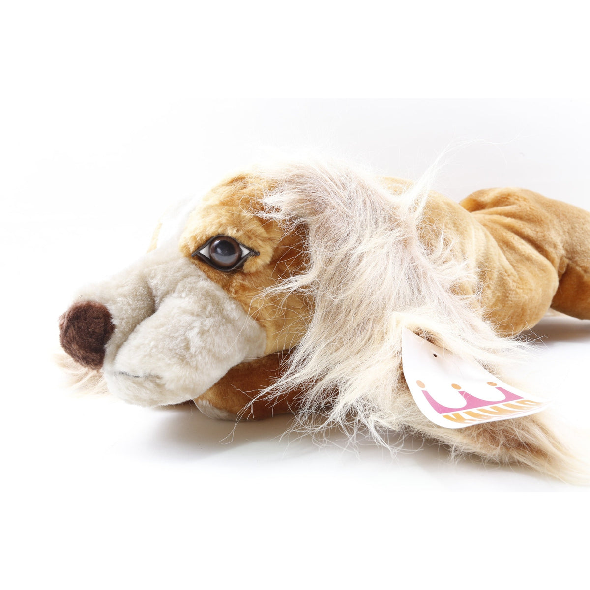 Large Dog Kamar, Rare, Prototype, Sample, OOAK, hand made, Duster, Style 6442, Orange White, Soft, Plush, Stuffed Animal M-01-09
