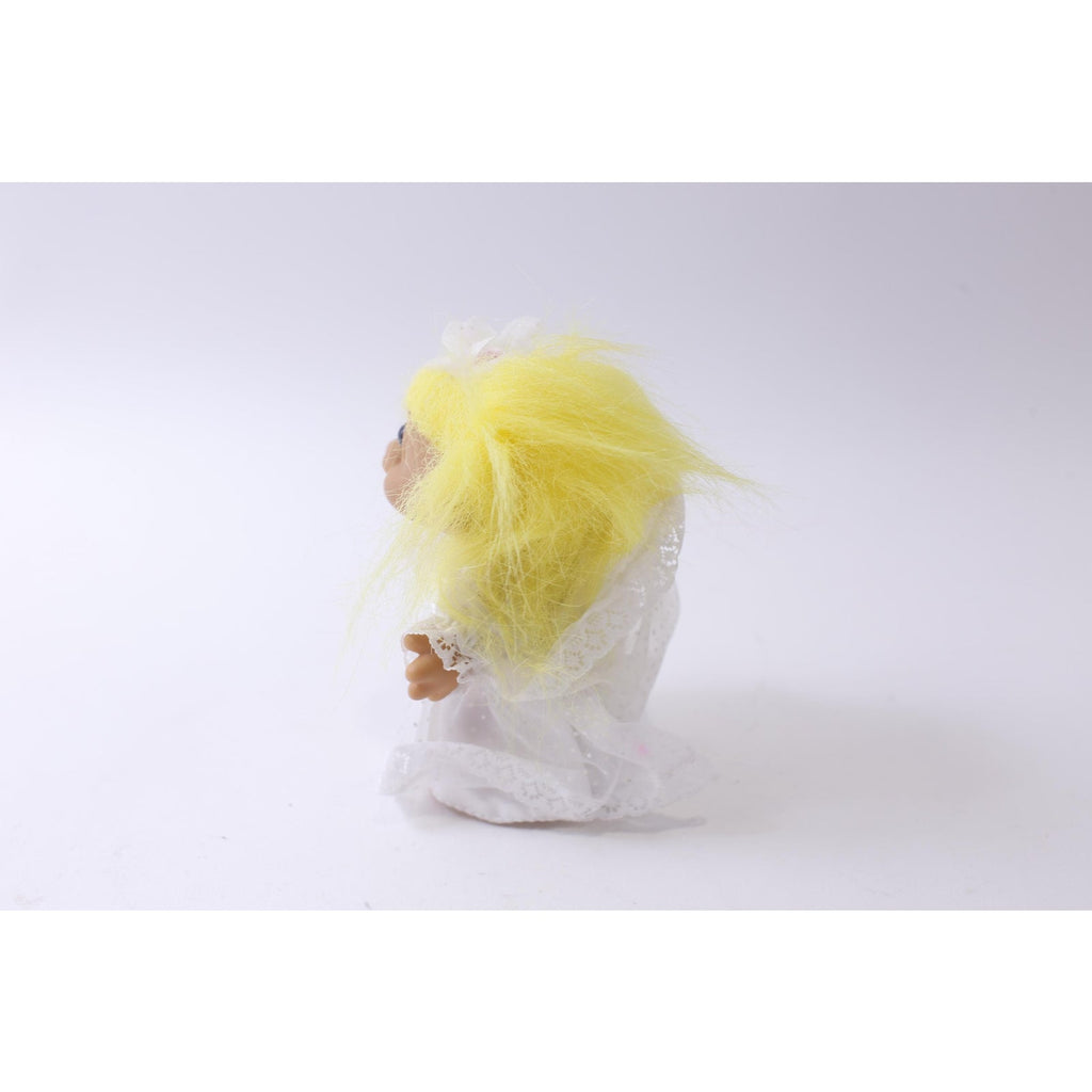 Russ Wedding Troll, Yellow Hair, Girl Doll, White Bridal Dress, Gift Idea, Collectible, Souvenir, ~ 241230-WH 11