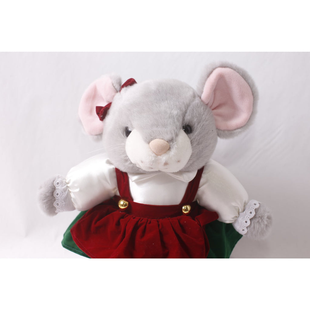 1995 Gibson Greetings Christmas Mouse Plush Toy Holiday Collectible ~ 260423-WH 1093