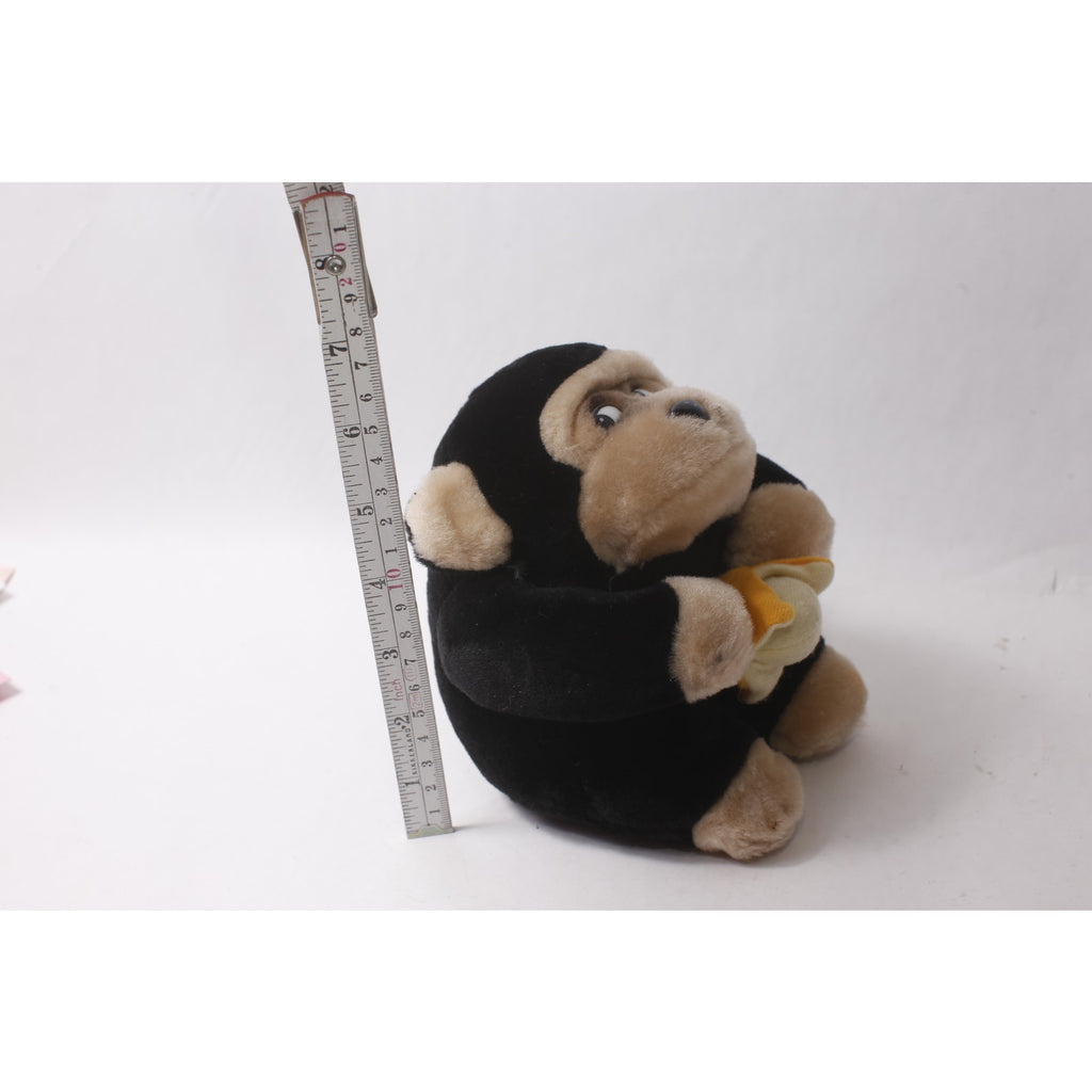 80s Gorilla Vintage Plush Monkey holding a Banana 6" Stuffed Animal ~ 260907-WH 1138