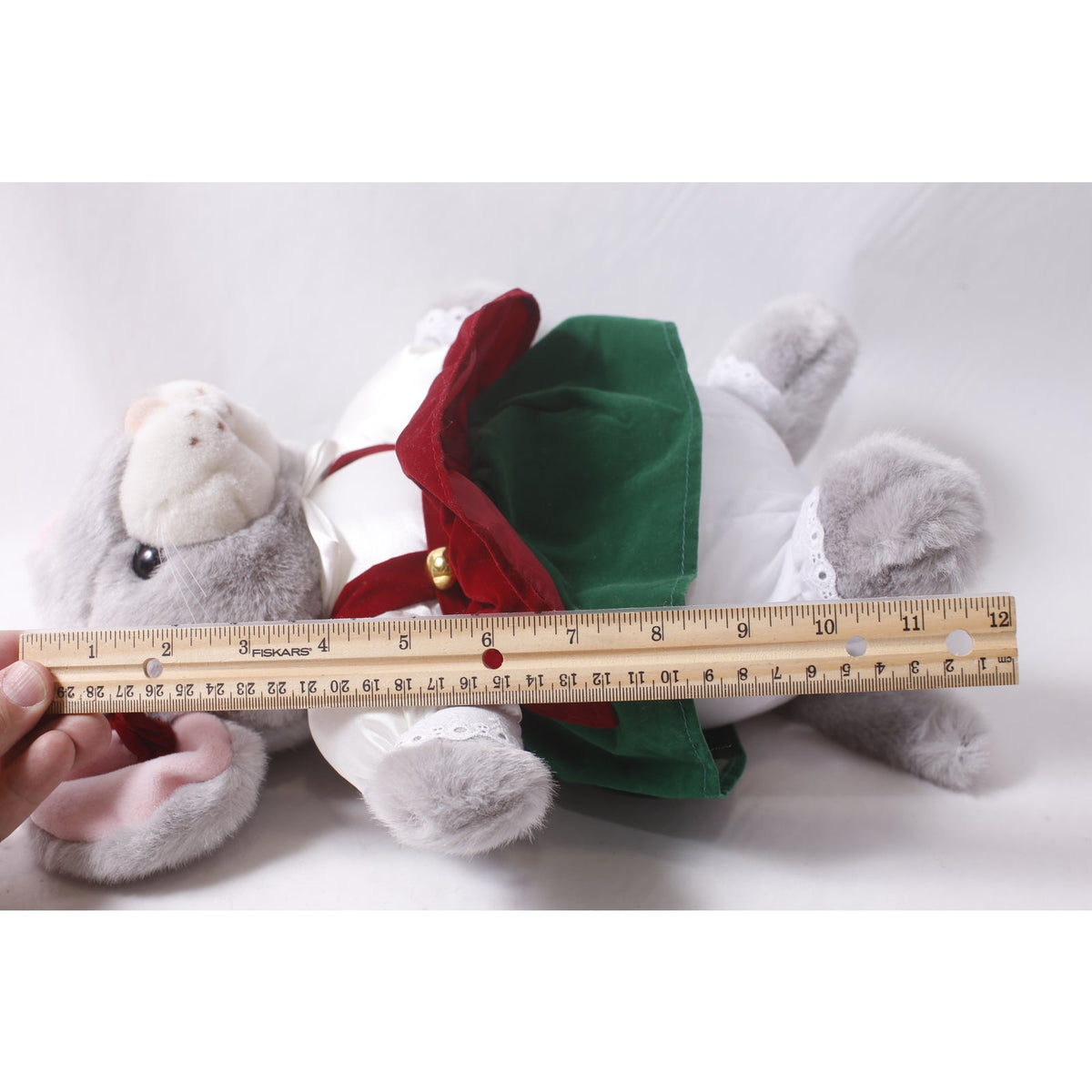1995 Gibson Greetings Christmas Mouse Plush Toy Holiday Collectible ~ 260423-WH 1093