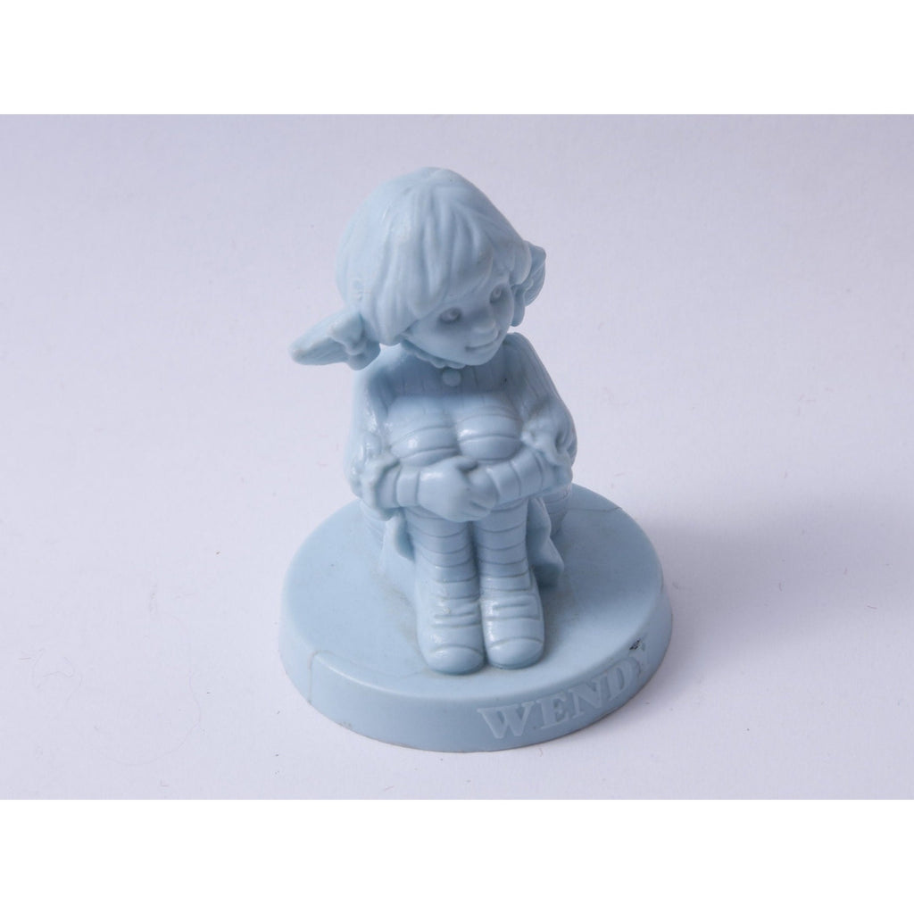 Wendy and the Good Stuff Gang, Wendy's, PVC, 2", Figure, Blue, Sitting, Girl, Miniature, Toy, Vintage, Collectible, ~ M-07-08